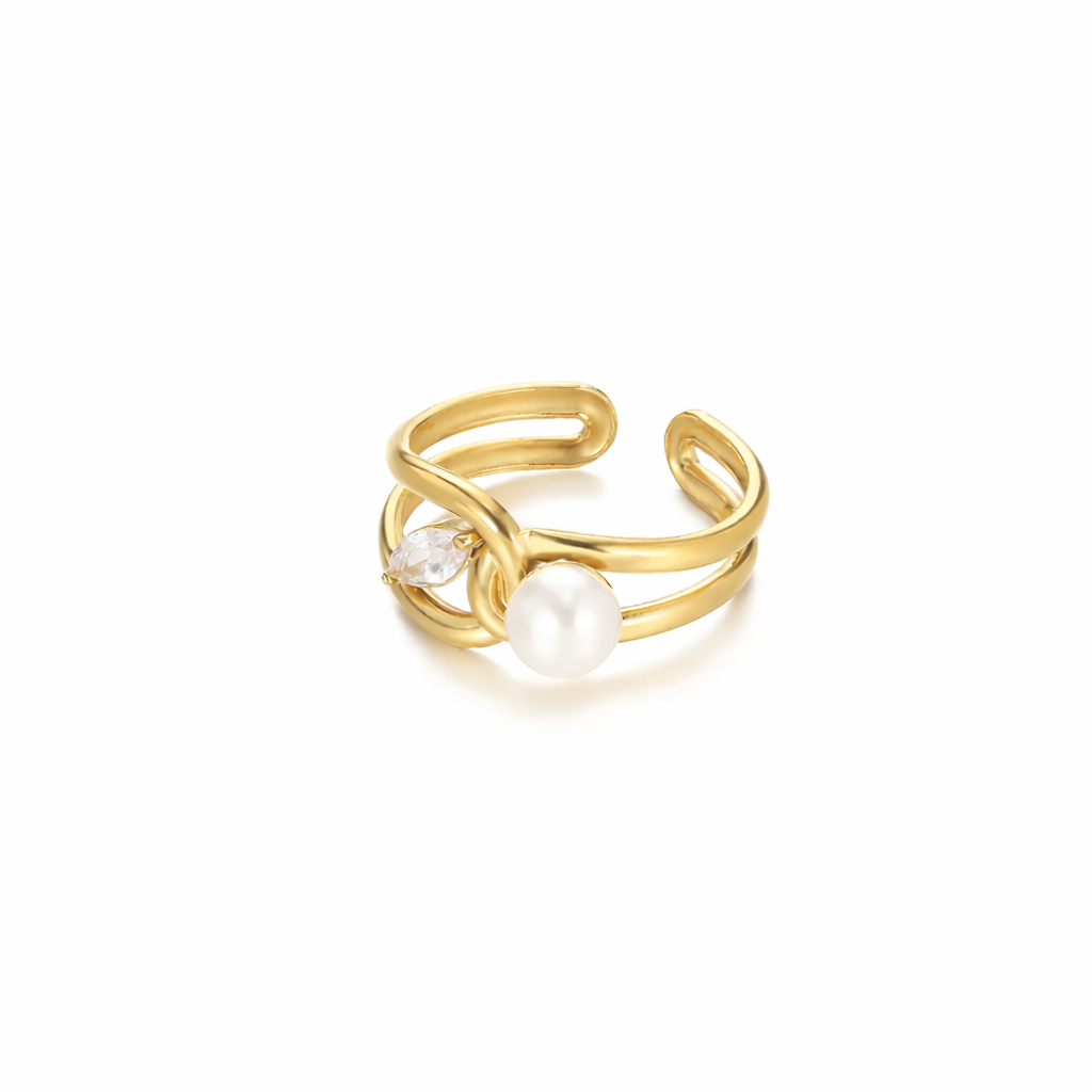 Pearl and stone ring - Image 3