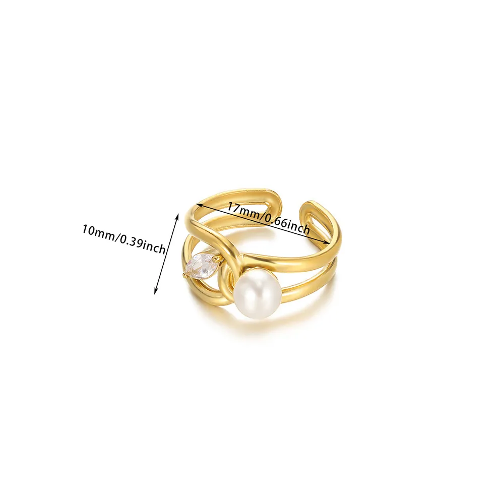 Pearl and stone ring - Image 2