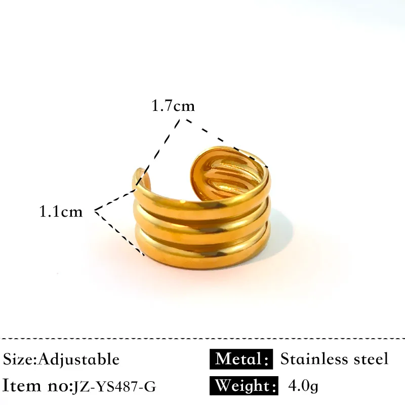 Triple layer cuff ring - Image 2