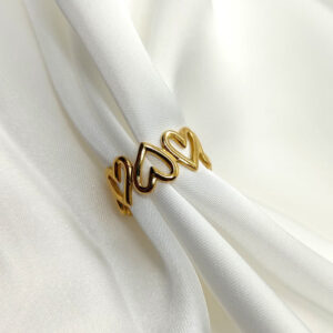 Hollow heart ring