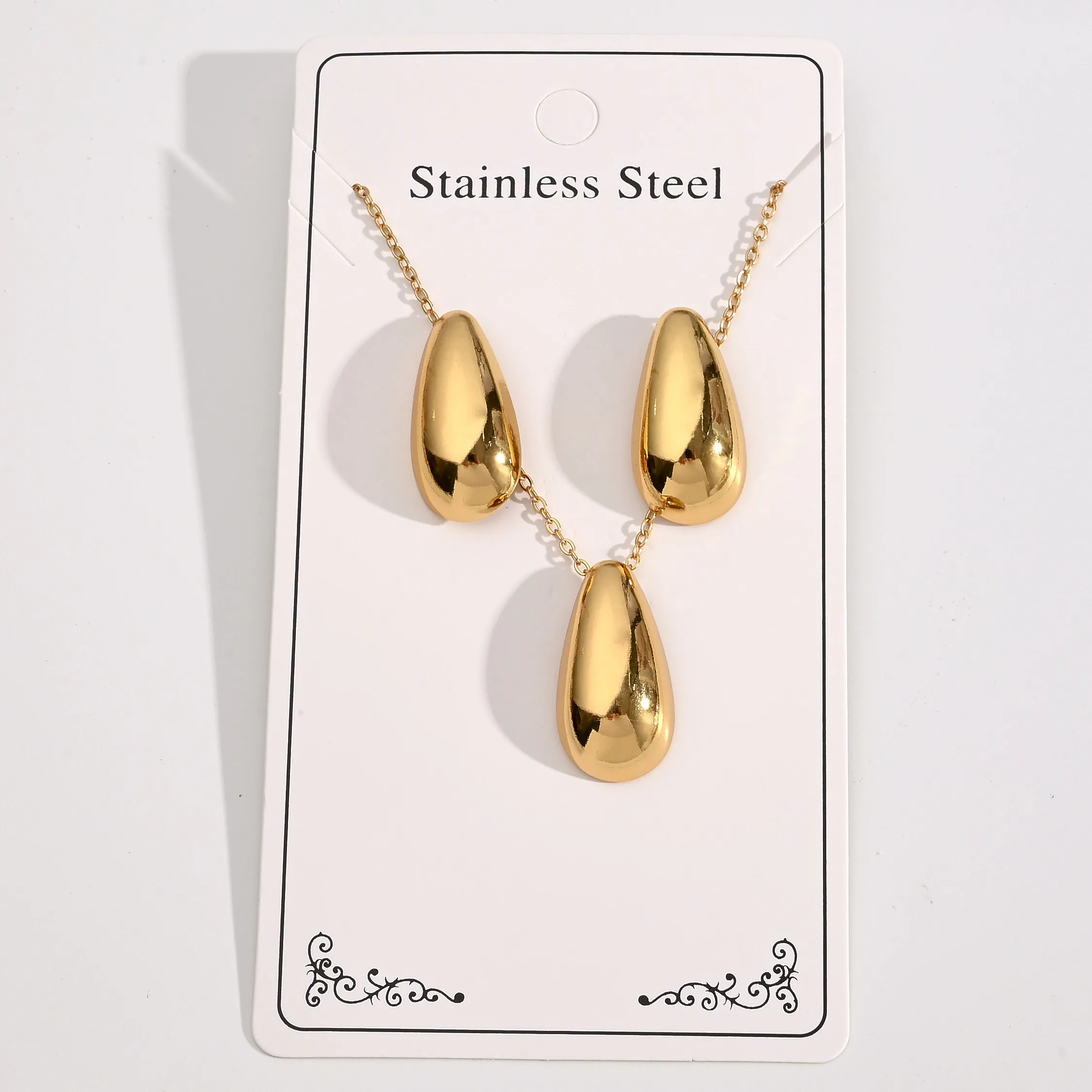 Waterdrop Necklace Earring Set - Image 2