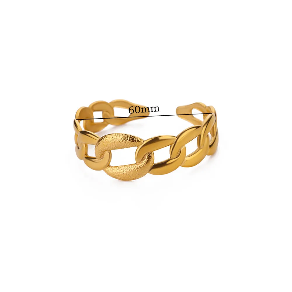 Chunky Cuban Chain Bangle - Image 3