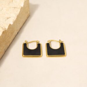 Geometric Square Hoop Earrings