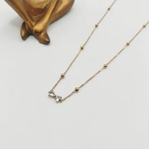 Bow Zircon necklace