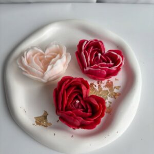 Heart Peony Flower Candle