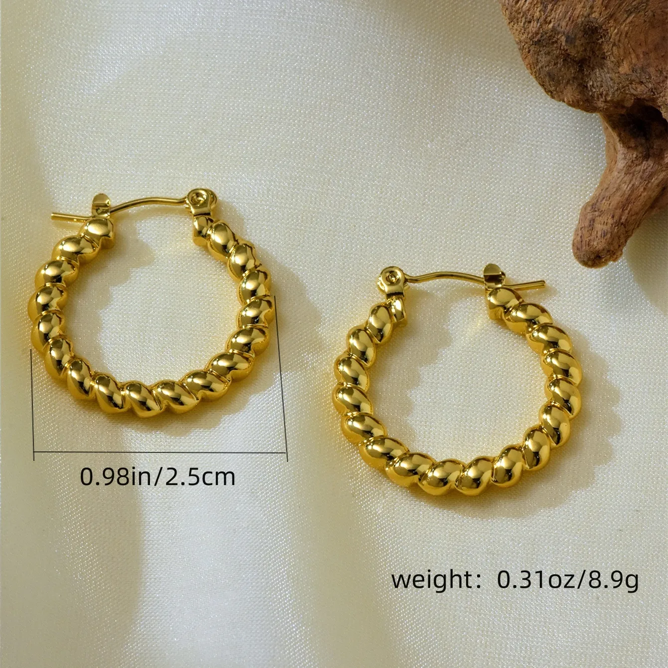 Twisted Hoop Earring - Image 3