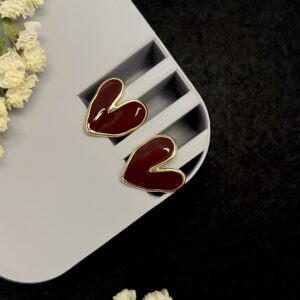 Painted Heart Earring