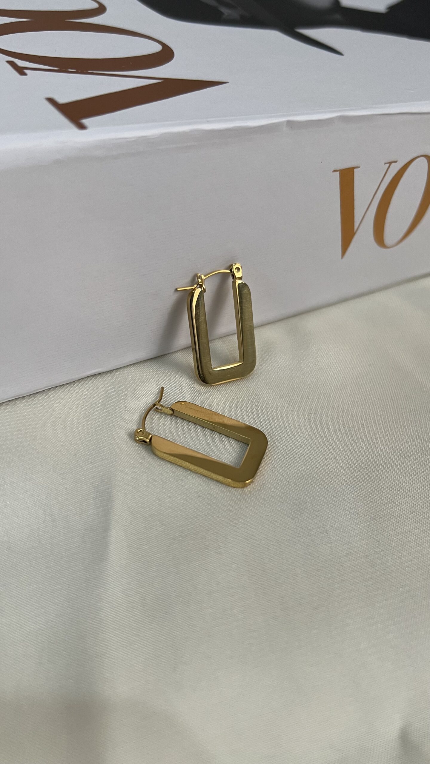 U Shaped Hoop Earrings - Image 4