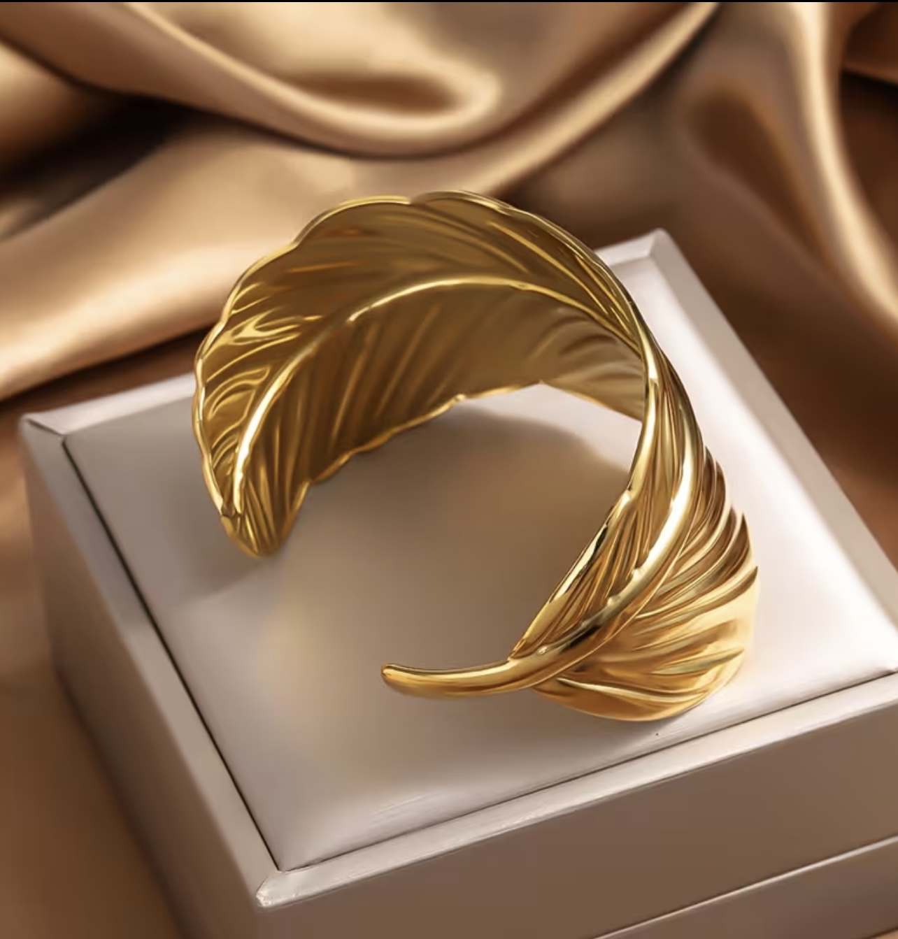 Leaf Cuff Bangle - Image 4