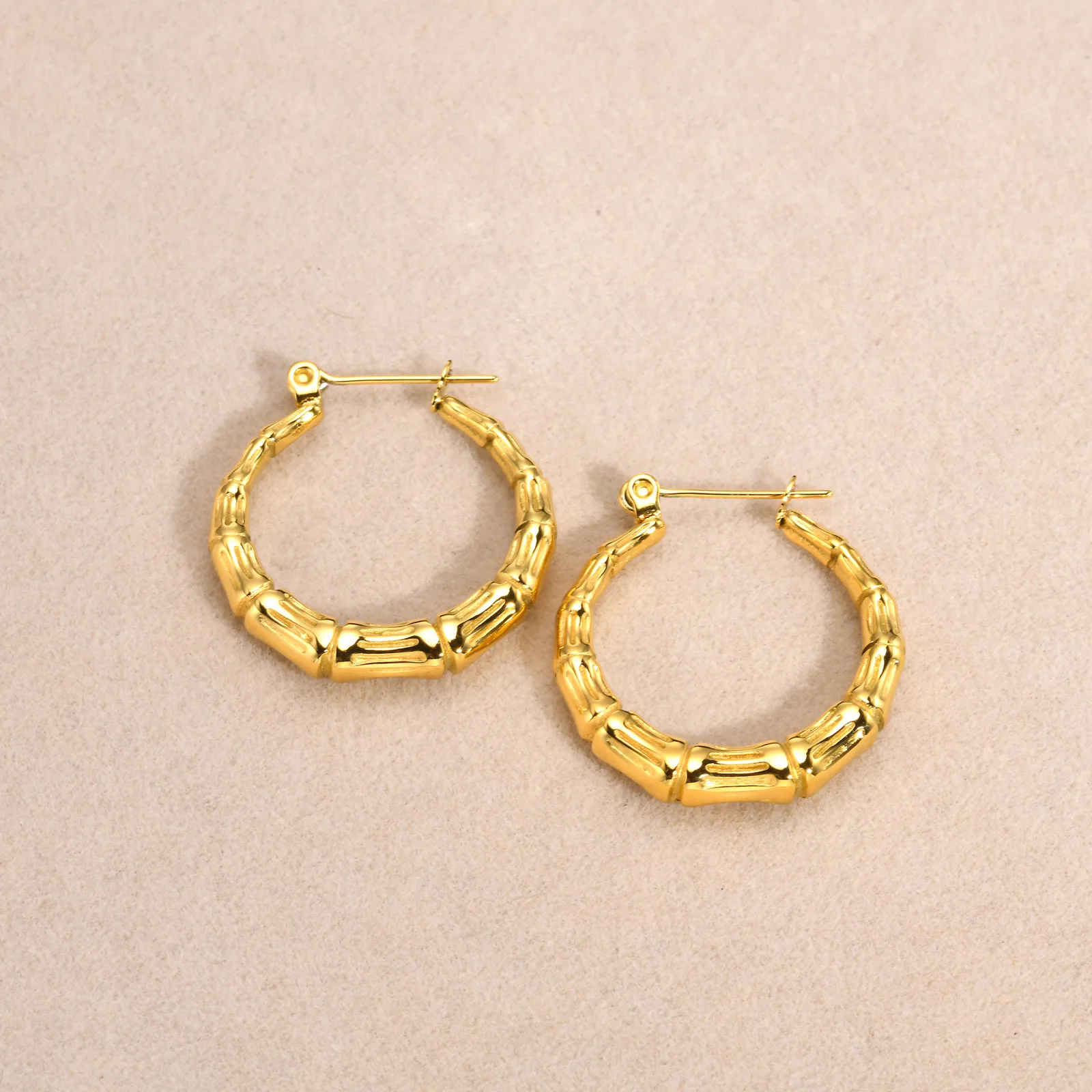 Bamboo Hoop Earring
