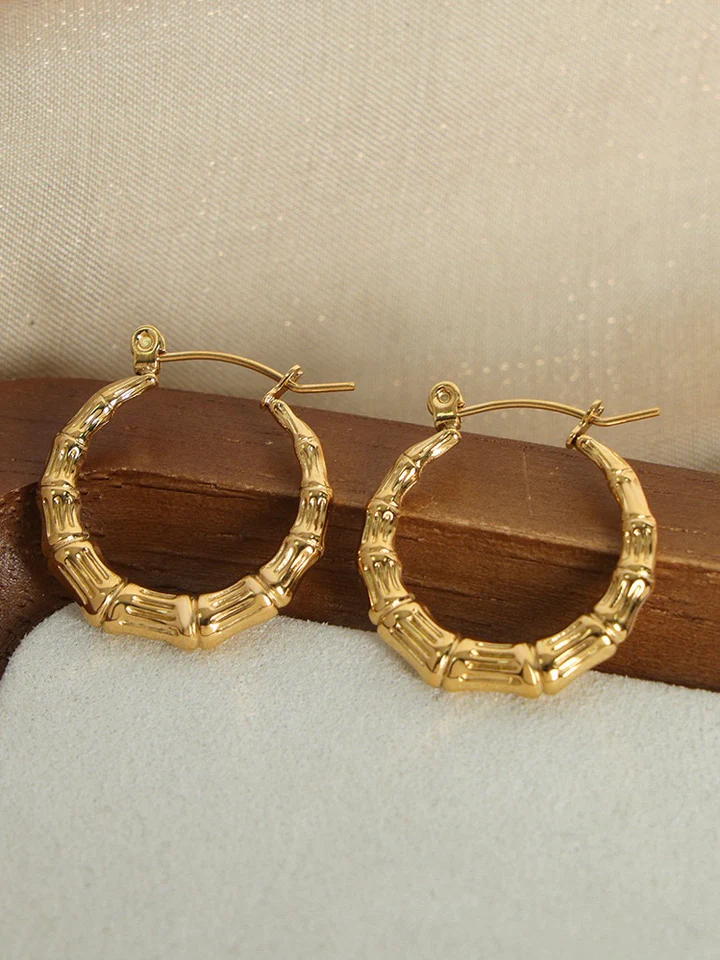 Bamboo Hoop Earring - Image 2