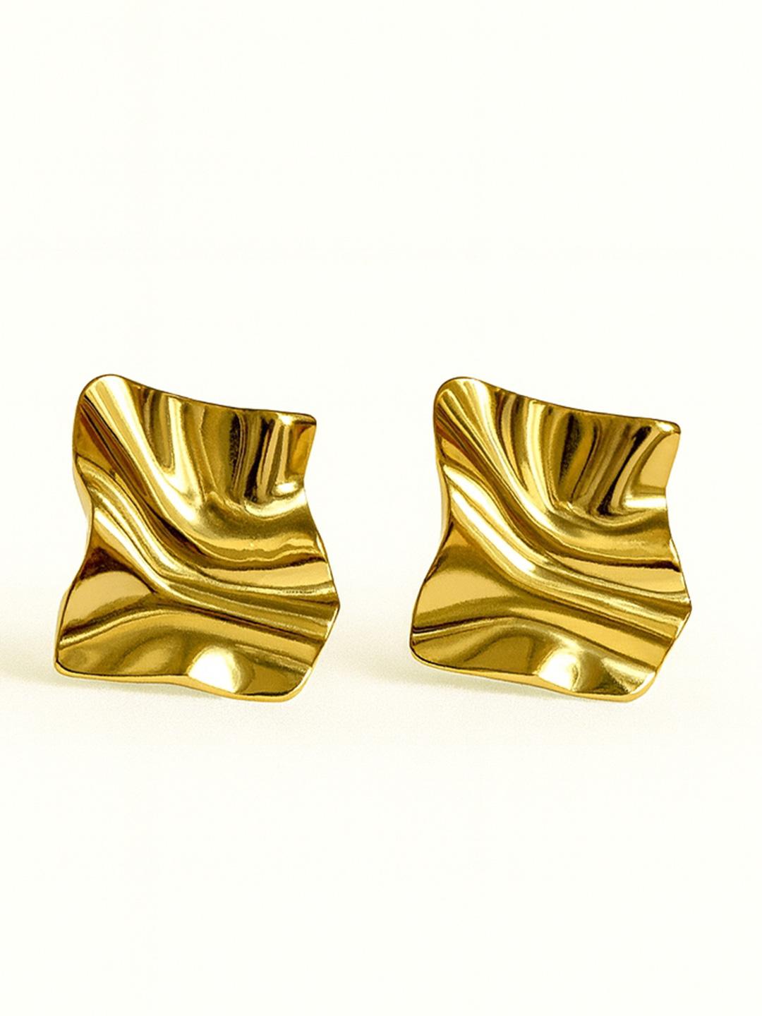 Geometric Irregular Fold Earring - Image 2