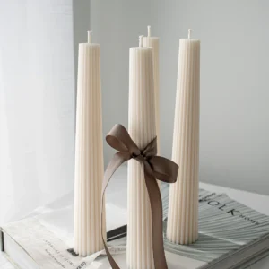 Ribbed Tower Candle
