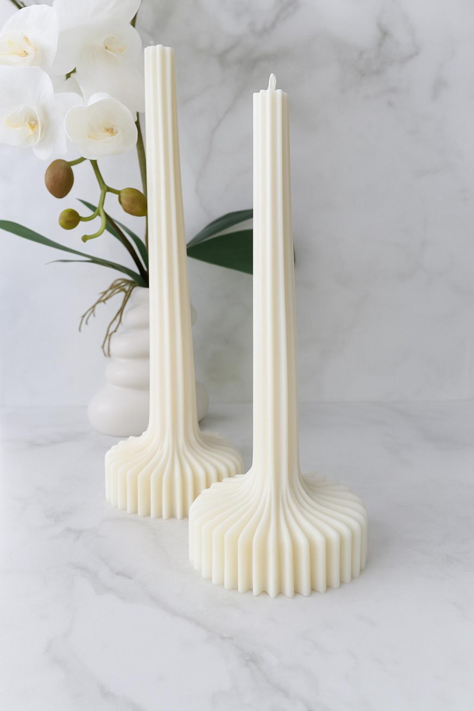 Striped Column Candle - Image 3