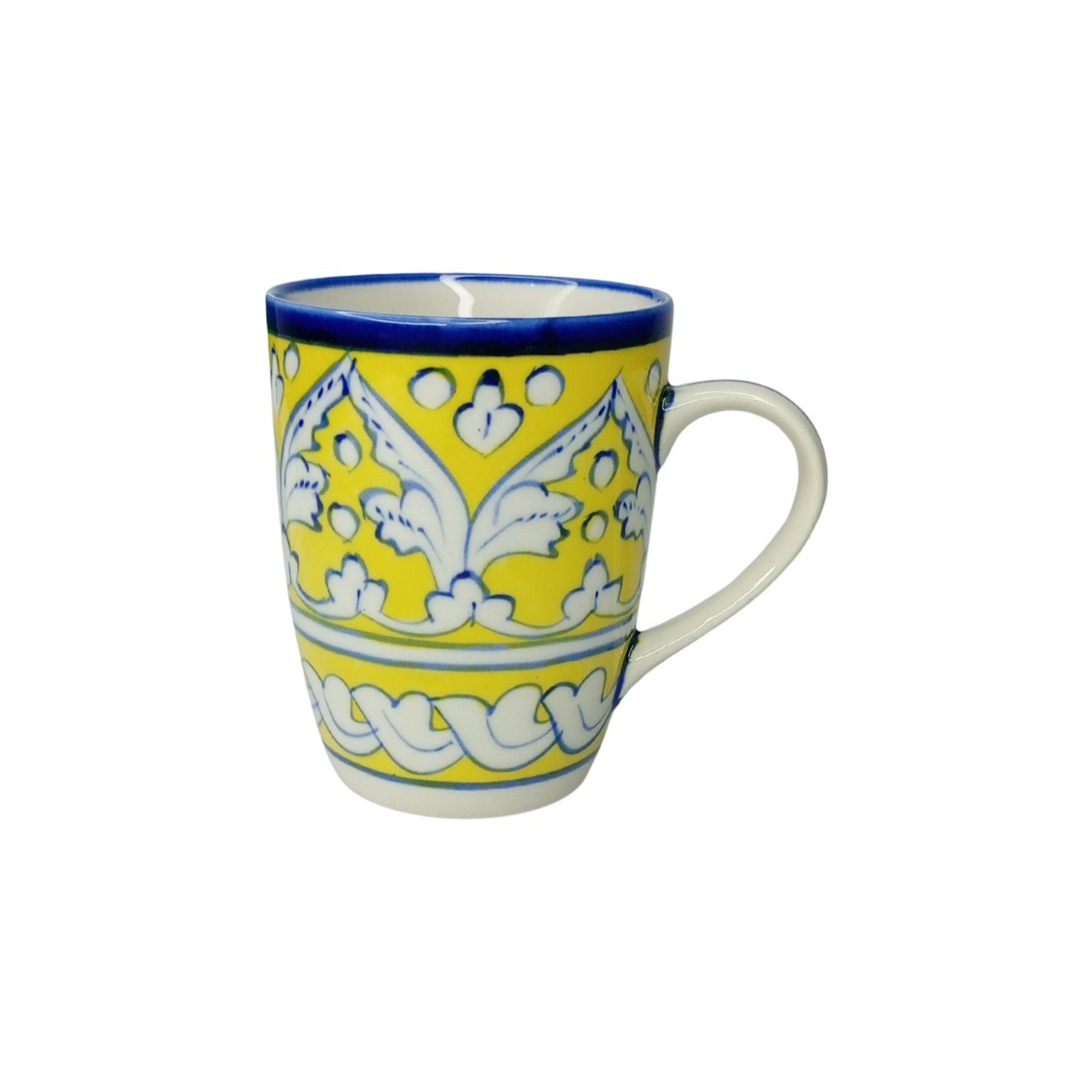 Hand-Painted Blue Pottery Coffee Mug - Image 5