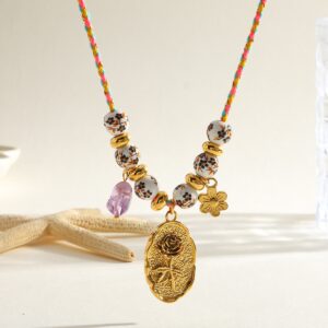 Woven Rose Charm pendant