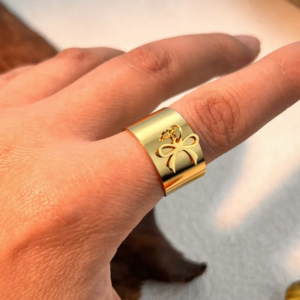 Bow Charm Stainless Steel Ring