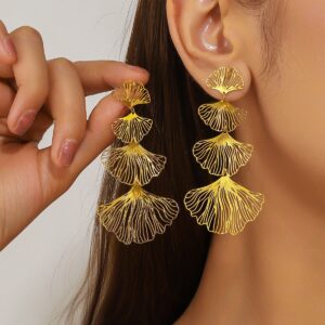 Flower handmade stainless steel earrings