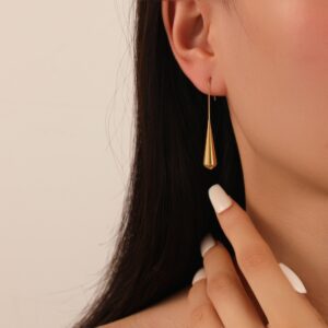 Water droplets stainless earrings