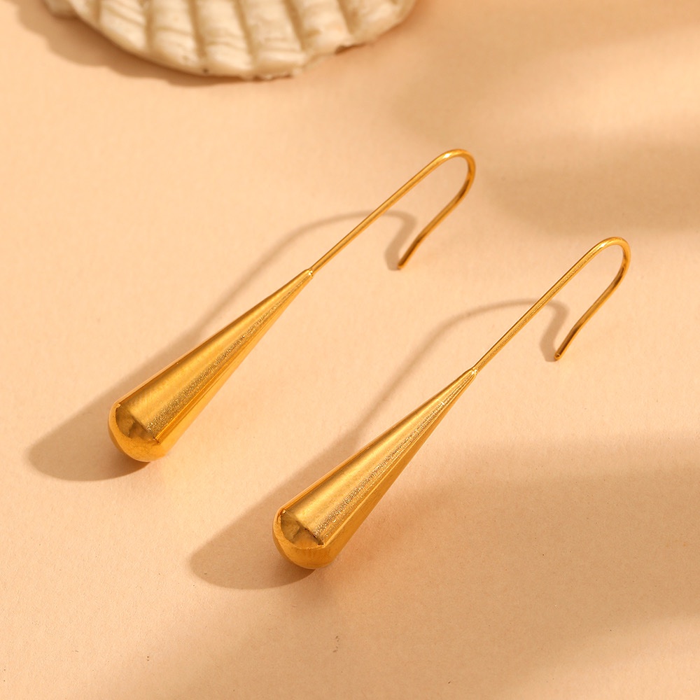 Water droplets stainless earrings - Image 3