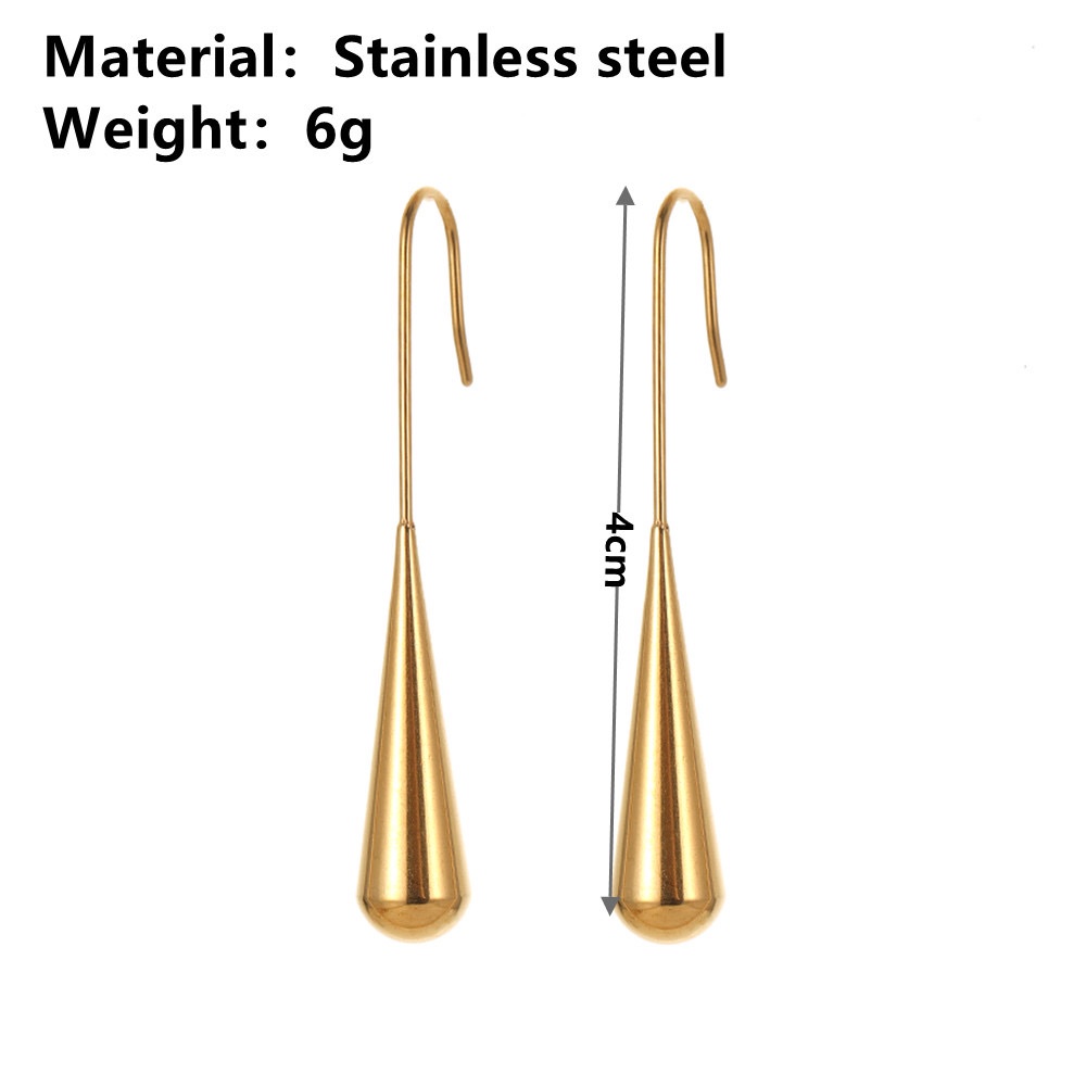 Water droplets stainless earrings - Image 2