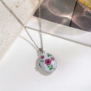Enameled titanium steel pendant
