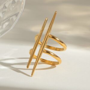 Stainless steel double layer ring