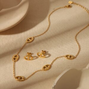 Real gold plated stainless steel set