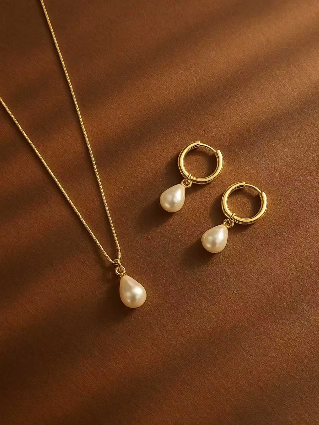 Stainless steel Water Drop Pearl Set