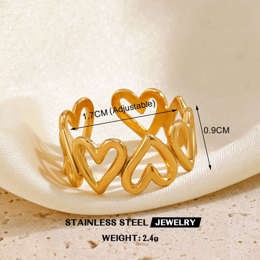 Anti tarnish Hollow flower ring - Image 2
