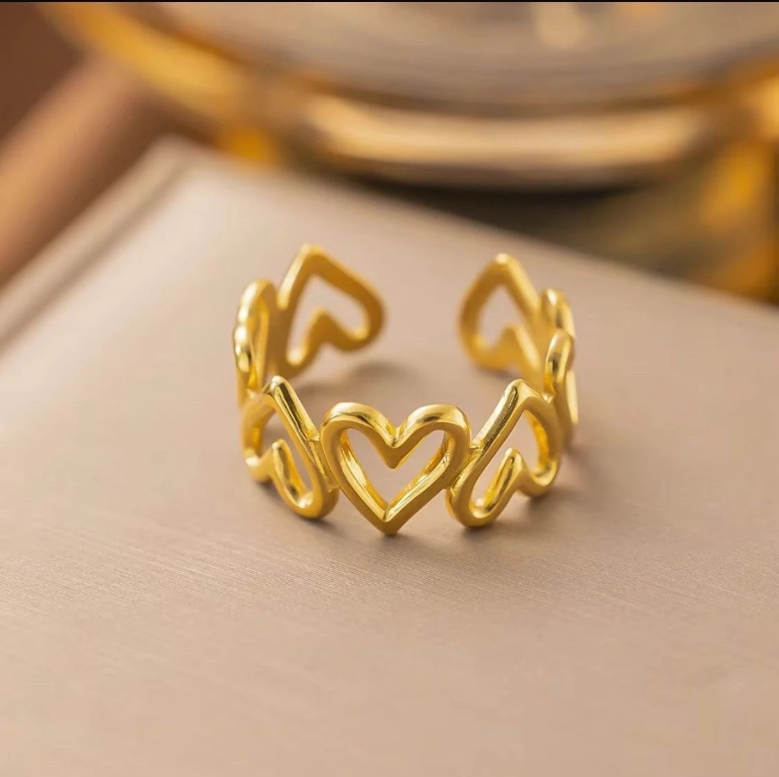 Anti tarnish Hollow flower ring - Image 3