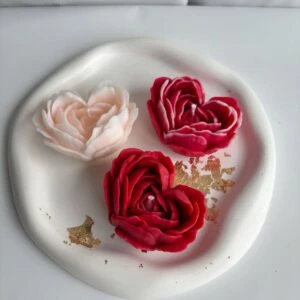 Heart Peony Flower Candle