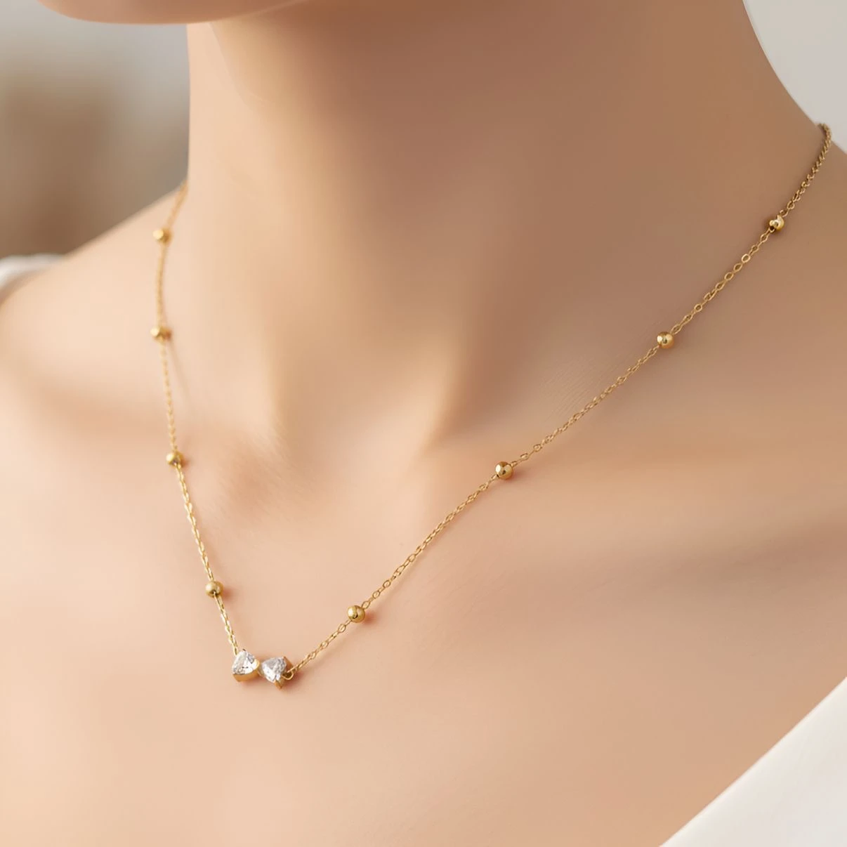 Bow Zircon necklace - Image 2