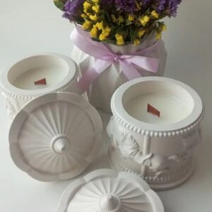 Carousel Wood Wick Candle Jar