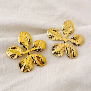 Textured Flower Shape Earring