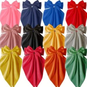 Oversized Satin Ribbon Bow Hair Clip