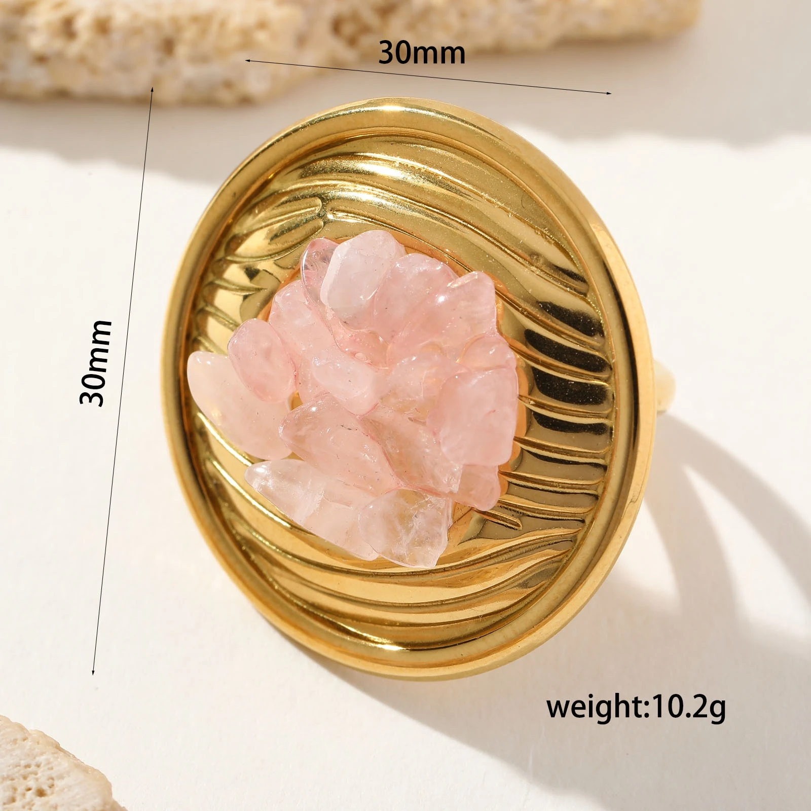 Gold plated Sweet Round Ring - Image 3