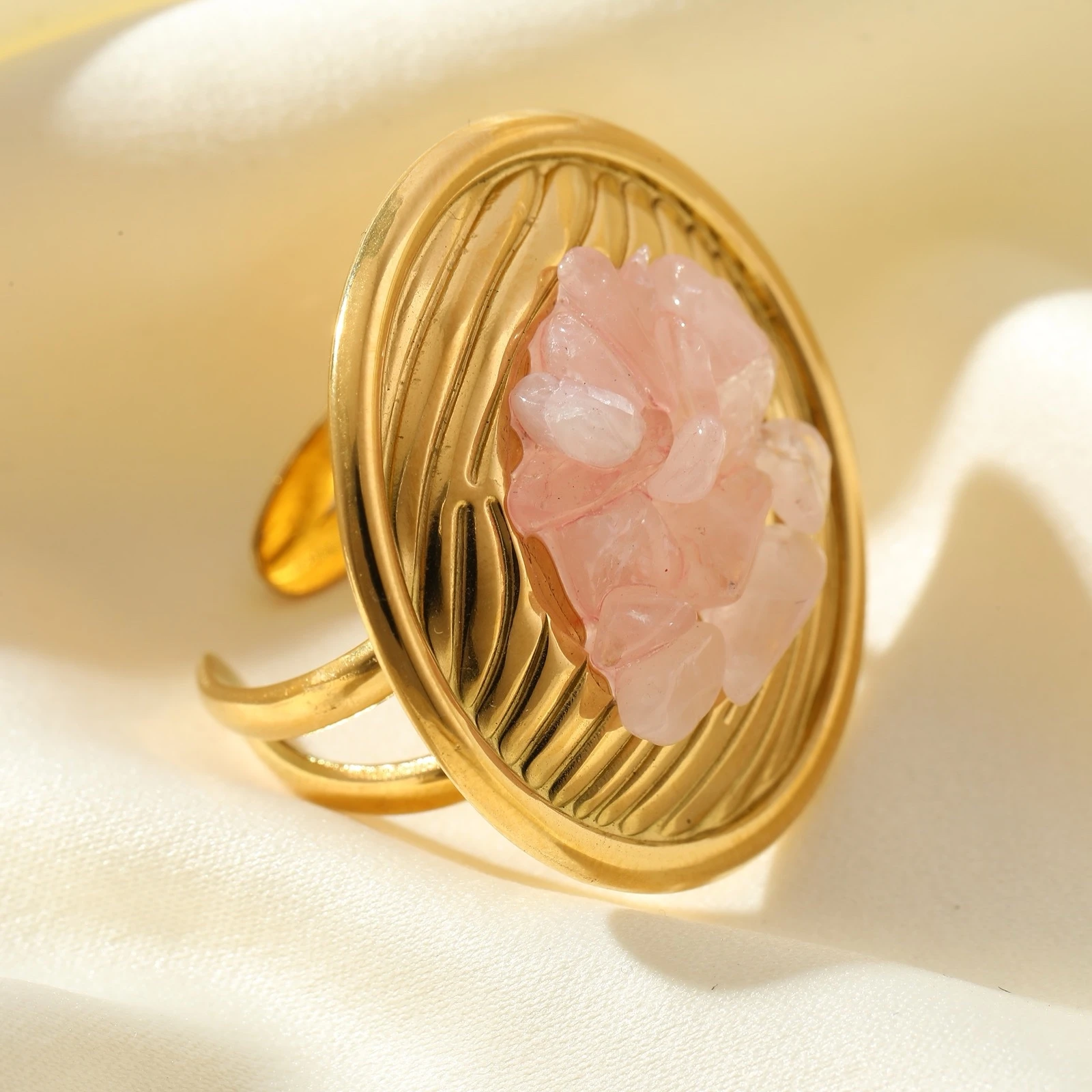 Gold plated Sweet Round Ring - Image 2