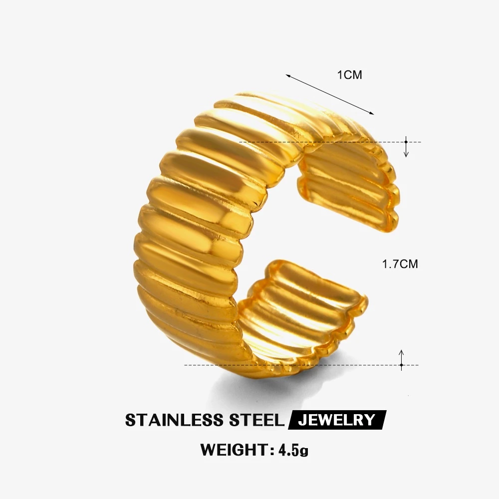 Gold plated lines Ring - Image 2