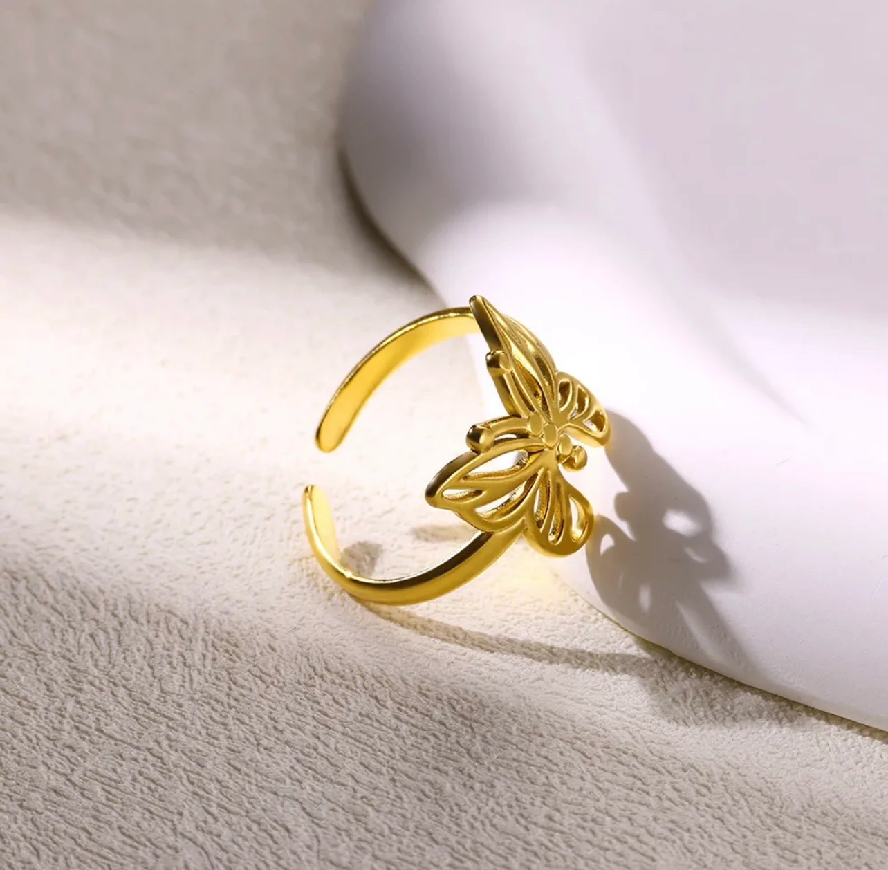 Stainless steel Butterfly ring - Image 2