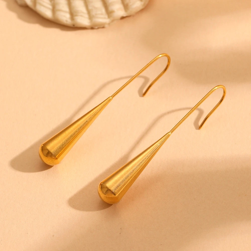 Water droplets stainless earrings - Image 3